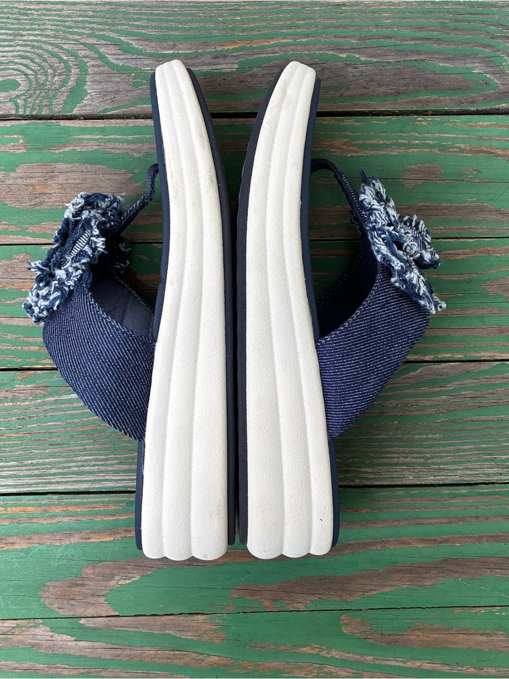 Clarks CloudSteppers Drift Rose Navy Sandals Sz 7 Slippers Flip Flop - Picture 7 of 11